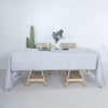 60x126 Silver Linen Rectangular Tablecloth | Slubby Textured Wrinkle Resistant Tablecloth