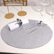 6 Pack | Silver Sparkle Placemats, Non Slip Decorative Oval Glitter Table Mat