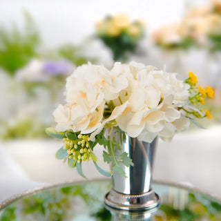Elevate Your Wedding Decor with a Silver Mint Julep Cup Vase