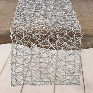 Add Elegance to Your Table with the 16"x72" Silver Wire Nest Table Runner