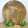 7.5ft Sparkly Gold Big Payette Sequin Round Fitted Wedding Arch Cover