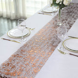 108inch Sparkly Metallic Bronze Foil Thin Mesh Polyester Table Runner - 25GSM