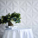 52 Sq Ft White 3D Foam Diamond Ceiling Tiles Self Adhesive Wall Panels