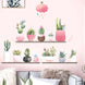 Succulent Potted Plants on Shelf Wall Decals, Peel & Stick Decor Stickers