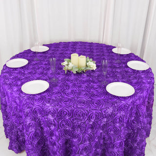 Create a Whimsical Paradise Garden with our Purple Satin Tablecloth