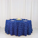 Elevate Your Event with the Royal Blue Satin Round Tablecloth