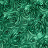 90x132inch Hunter Emerald Green Grandiose 3D Rosette Satin Rectangle Tablecloth#whtbkgd