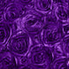 90x132inch Purple Grandiose 3D Rosette Satin Rectangle Tablecloth#whtbkgd
