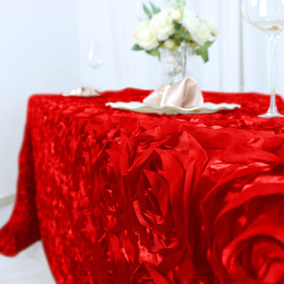 Create Unforgettable Moments with Our Red Satin Tablecloth