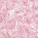 90x156 inch Rose Gold|Blush Grandiose Rosette Satin Rectangle Tablecloth#whtbkgd