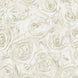 90" x 156" Ivory Grandiose Rosette 3D Satin Rectangle Tablecloth