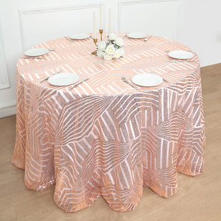 Add a Touch of Glamour to Your Event with the Rose Gold Sequin Tablecloth