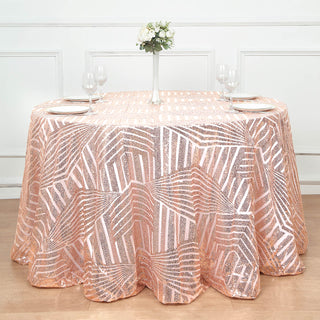 Elevate Your Event Decor with the Rose Gold Sequin Tablecloth