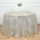 120inch Champagne Geometric Glitz Art Deco Sequin Round Tablecloth