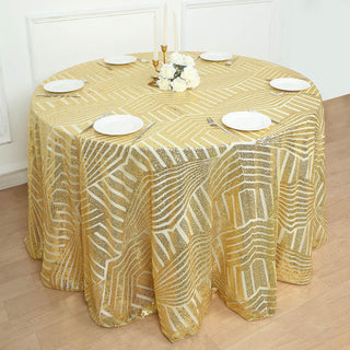 Enhance Your Event Decor with the Gold Sequin Tablecloth