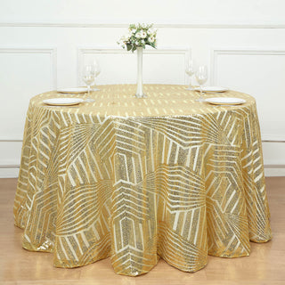Add a Touch of Elegance with the Gold Sequin Tablecloth