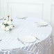120inch Silver Geometric Glitz Art Deco Sequin Round Tablecloth