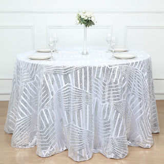 Elegant Silver Sequin Tablecloth for Stunning Event Decor