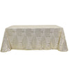 90x132inch Champagne Geometric Glitz Art Deco Sequin Rectangular Tablecloth