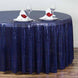 108" Navy Premium Sequin Round Tablecloth