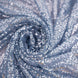 108" Dusty Blue Premium Sequin Tablecloth, Round Glitter Table Cloth#whtbkgd