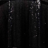 108" Wholesale Premium Black Sequin Round Tablecloth For Wedding Banquet Party