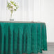 108" Hunter Emerald Green Premium Sequin Tablecloth, Round Glitter Table Cloth