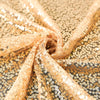 120" Champagne Premium Sequin Round Tablecloth#whtbkgd