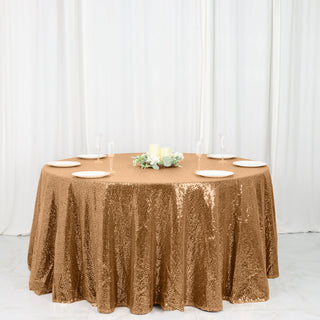 Elevate Your Event Decor with the Gold Sequin Tablecloth