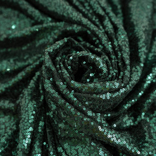 Unleash Your Creativity with the Hunter Green Sequin Round Tablecloth