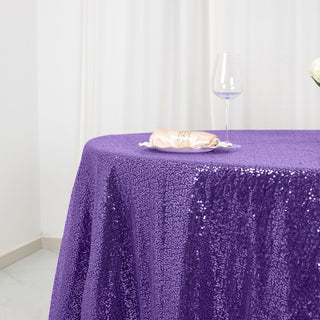 Create an Unforgettable Event with the Purple Sequin Tablecloth