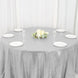 120 inches Silver Premium Sequin Round Tablecloth