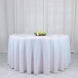 132" Iridescent Blue Seamless Premium Sequin Round Tablecloth, Sparkly Tablecloth for 6 Foot Table With Floor-Length Drop