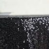132inch Black Premium Sequin Round Tablecloth, Sparkly Tablecloth