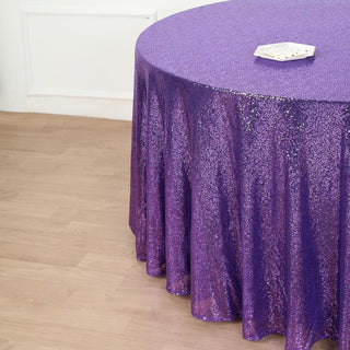 Unleash Your Creativity with the Sparkling Purple Tablecloth