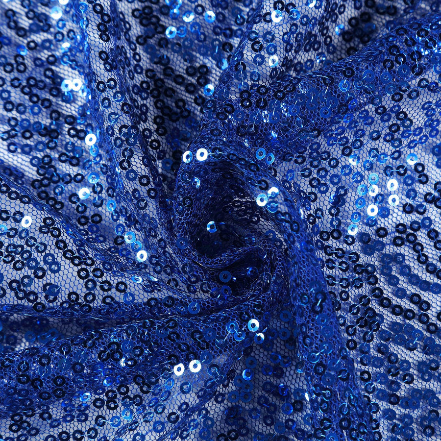 132inch Royal Blue Premium Sequin Round Tablecloth, Sparkly Tablecloth#whtbkgd