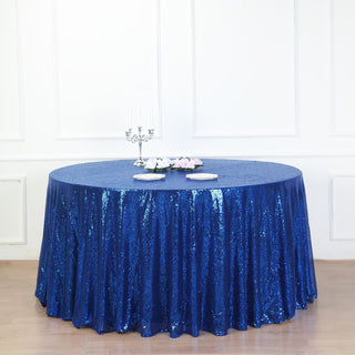 Elevate Your Event with the Royal Blue Sequin Tablecloth