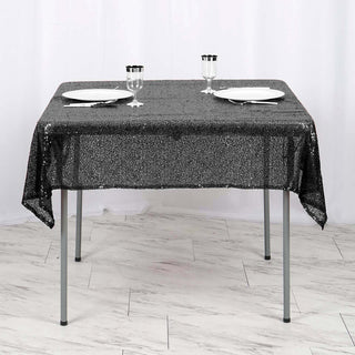 Elevate Your Event with the Black Sequin Tablecloth