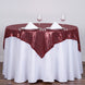 54 inch x 54 inch Burgundy Premium Sequin Square Tablecloth 
