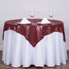 54 inch x 54 inch Burgundy Premium Sequin Square Tablecloth 