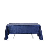 54 inch x 54 inch Navy Blue Premium Sequin Square Tablecloth 