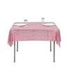 54 inch x 54 inch Pink Premium Sequin Square Tablecloth 
