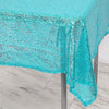 54 inch x 54 inch Turquoise Premium Sequin Square Tablecloth