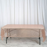 60"x102" Rose Gold|Blush Premium Sequin Rectangle Tablecloth