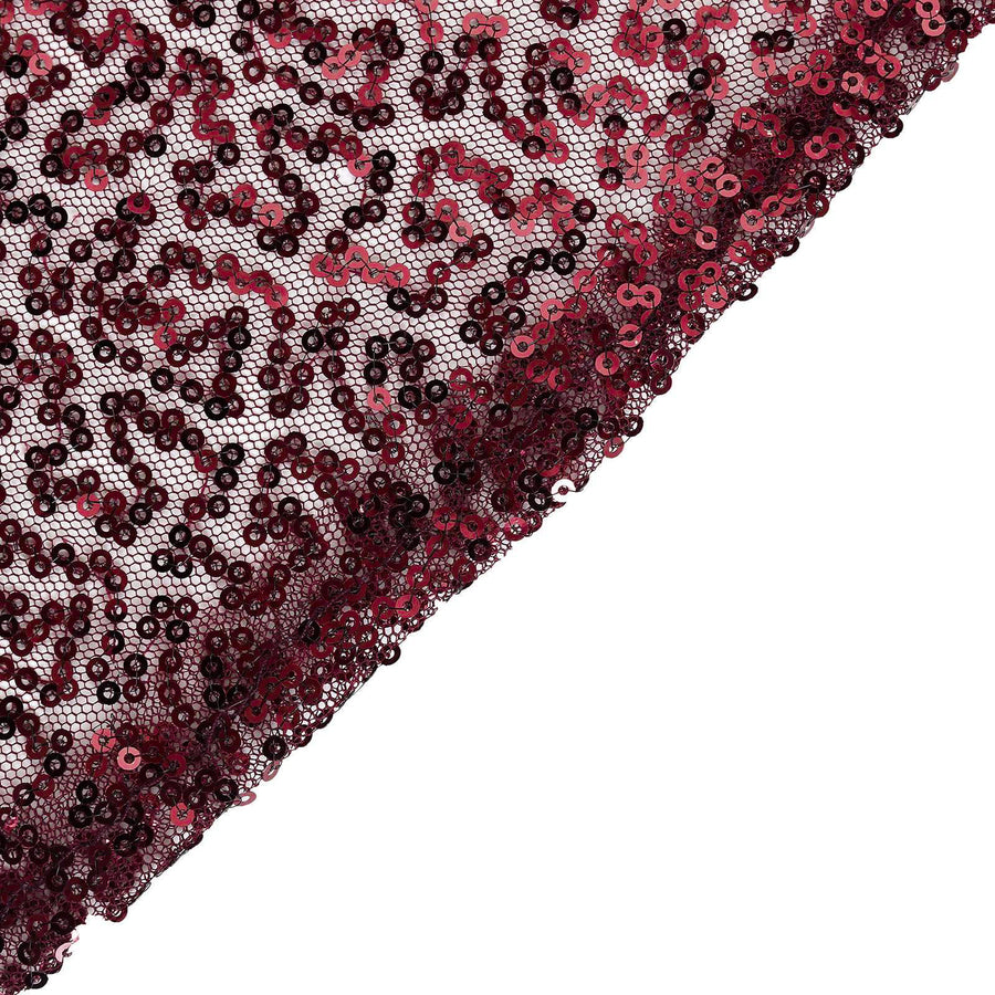 60x126inches Burgundy Premium Sequin Rectangle Tablecloth