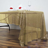60x126 inches Premium SEQUIN Rectangle Tablecloth - Champagne
