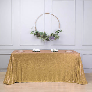 Elevate Your Event with a Gold Sequin Tablecloth