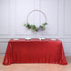 90 inch x 132 inch Red Premium Sequin Rectangle Tablecloth