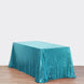 90 inch x 132 inch Turquoise Premium Sequin Rectangle Tablecloth