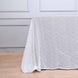 90x156" White Premium Sequin Rectangle Tablecloth